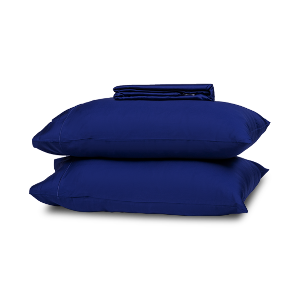 The Linen Company Bedding Royal Blue Solid Bed Sheet Set