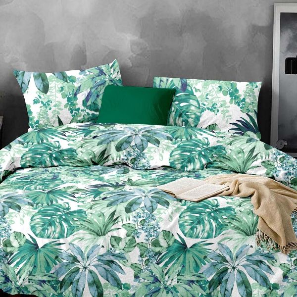 The Linen Company Bedding Single Summer Palm Duvet Cover Set