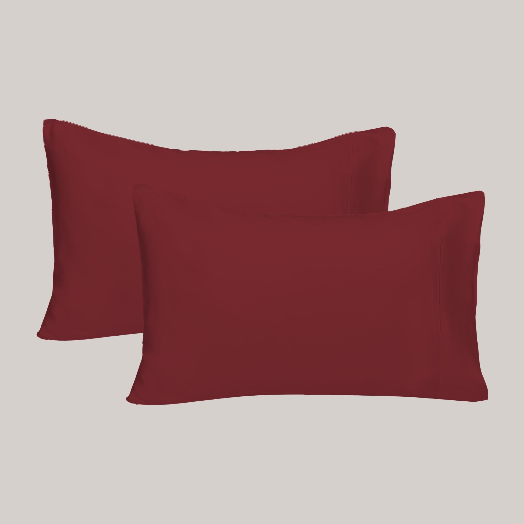 The Linen Company Bedding Standard Deep Red Solid Pillowcases