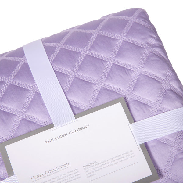 The Linen Company Bedding Standard Lavender Diamond Hotel Bedspread