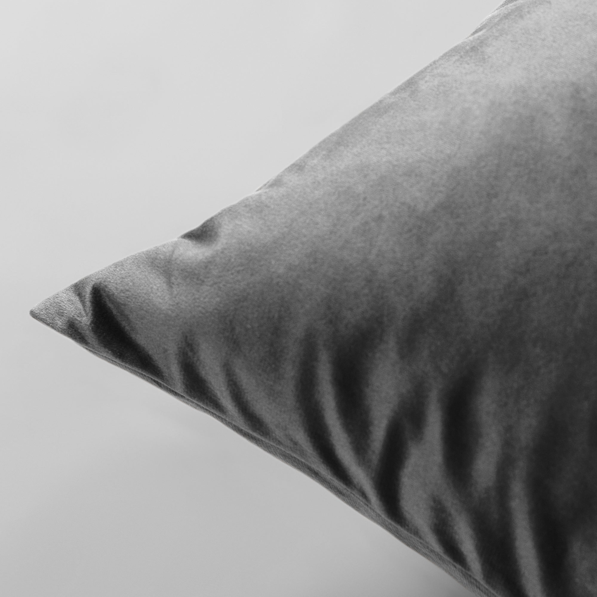 The Linen Company Bedding Standard Mystic Grey Velvet Cushion Cover