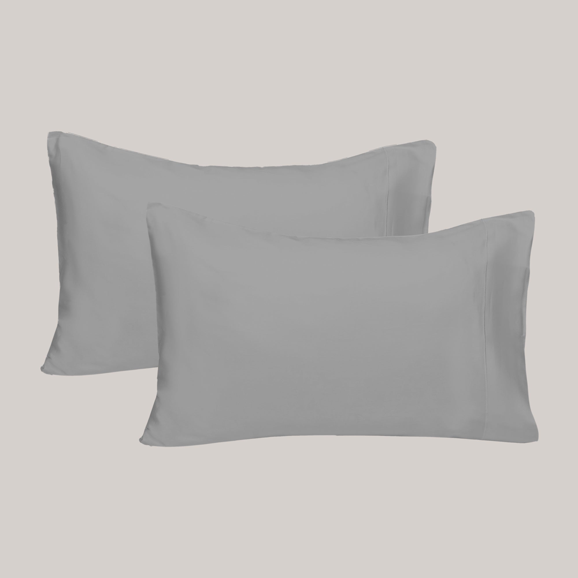 The Linen Company Bedding Standard Platinum Solid Microfiber Pillowcases
