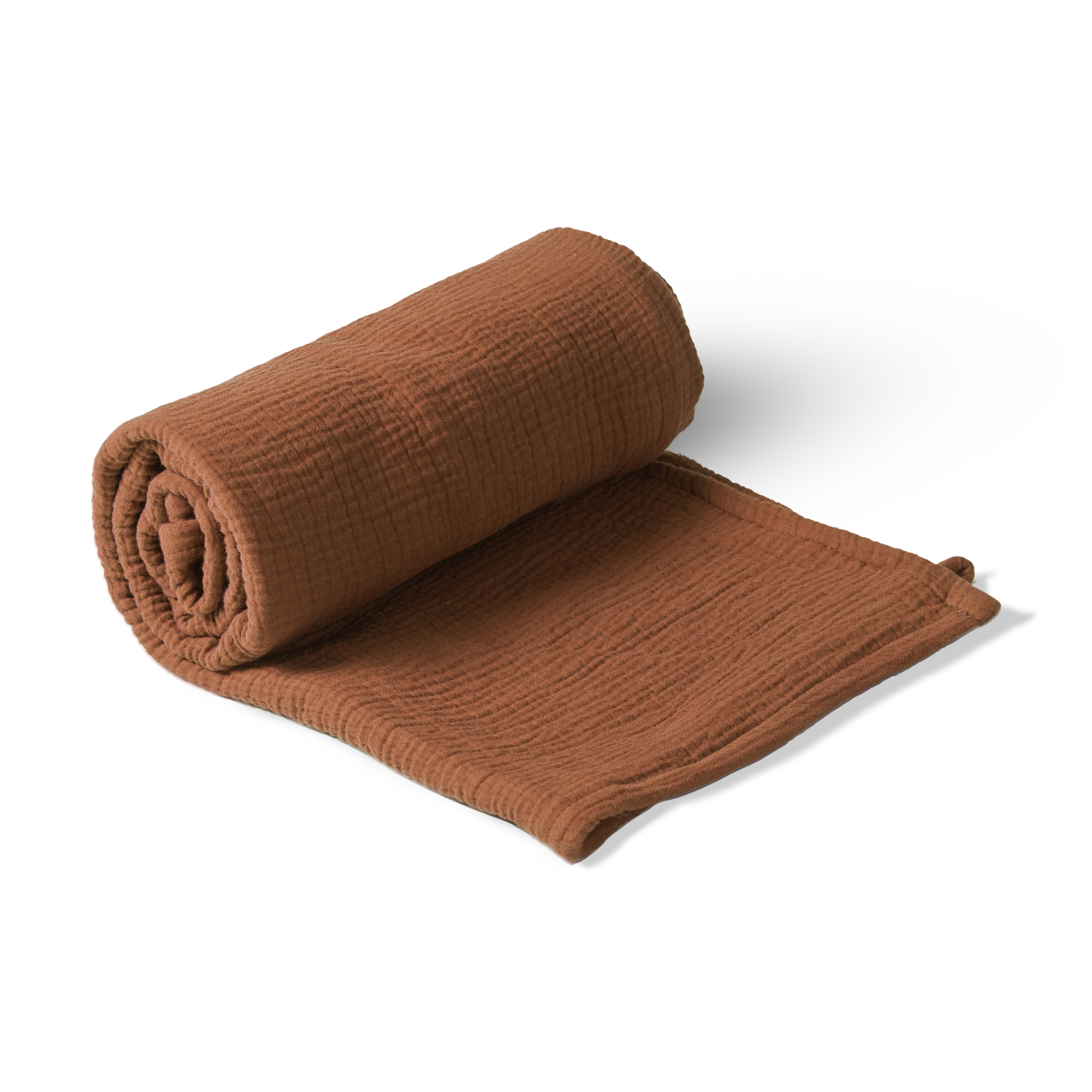 The Linen Company Bedding Standard Terracotta Cotton Muslin Baby Wrap