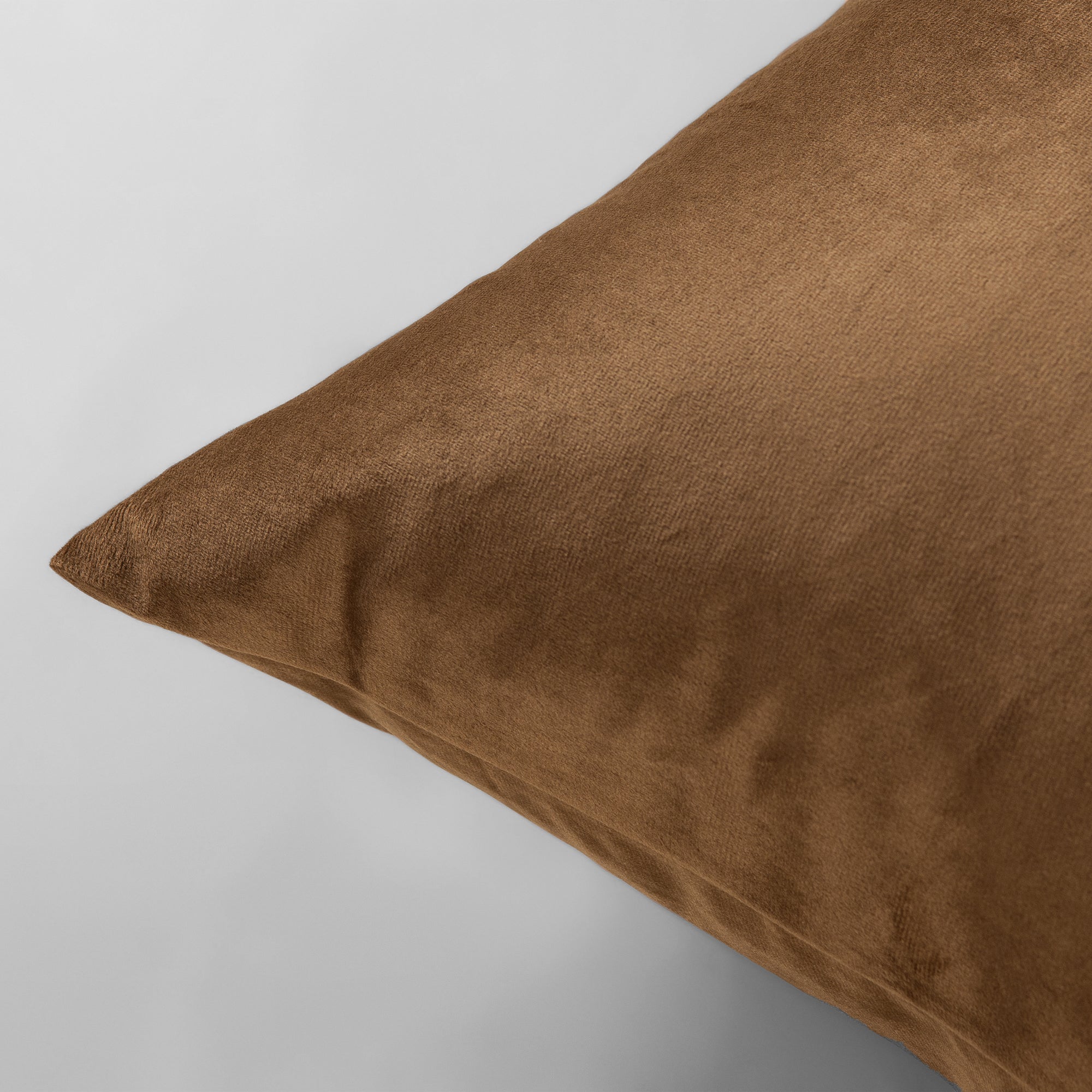 The Linen Company Bedding Standard Walnut Brown Velvet Cushion Cover