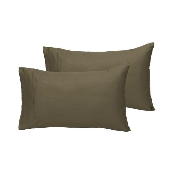 The Linen Company Bedding Terrarium Moss Solid Pillowcases