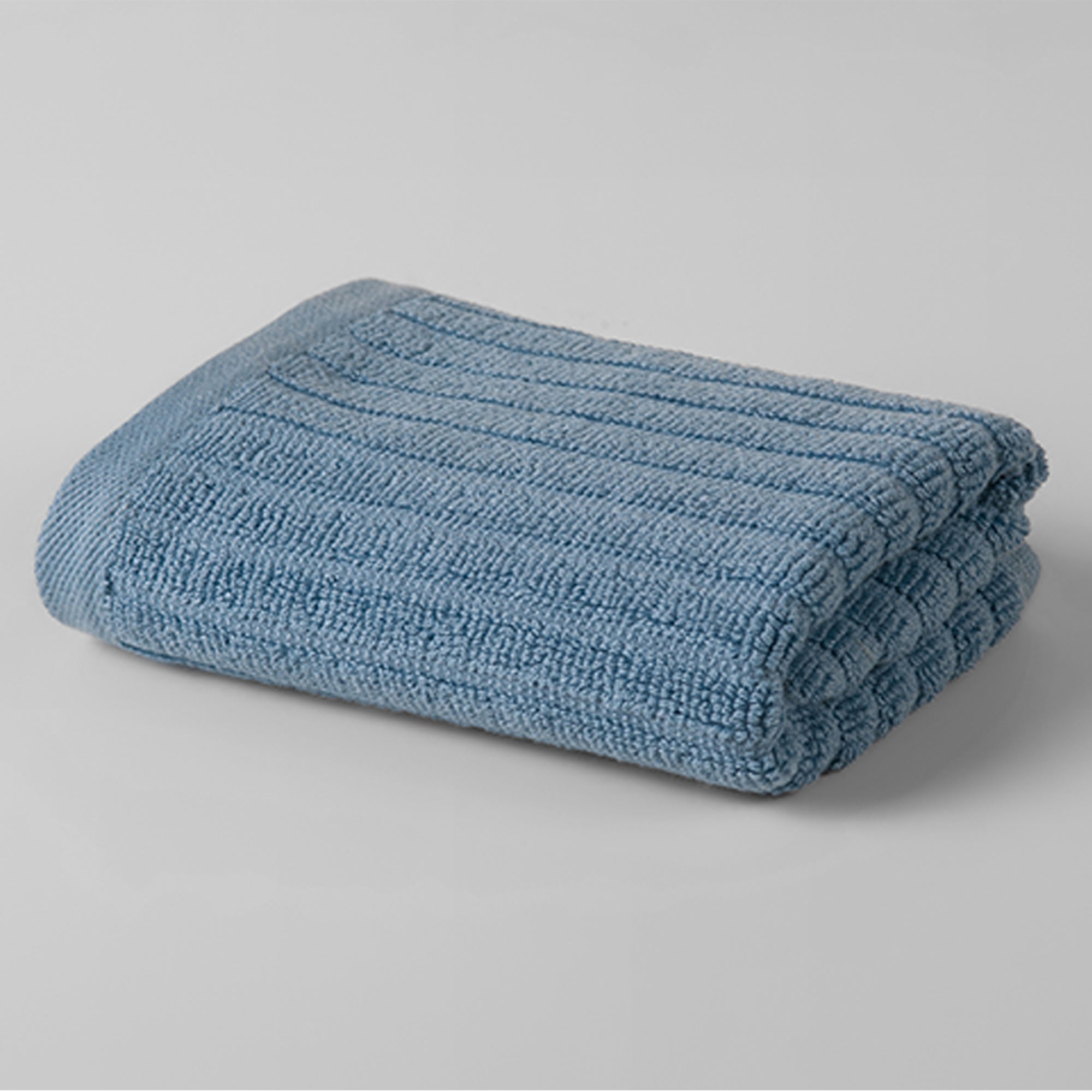 The Linen Company Towel Hand Blue Ribbed  Mini Hand Towel