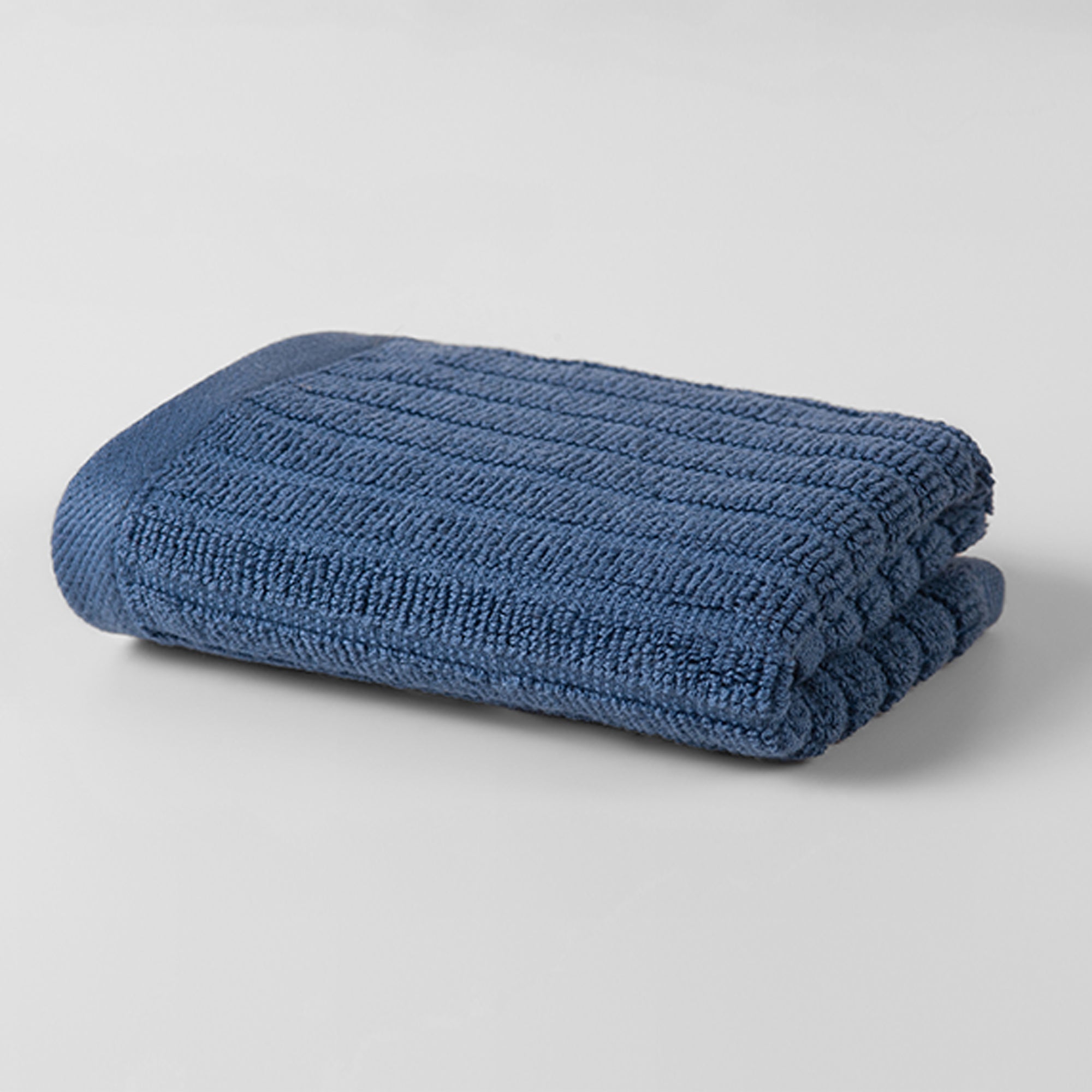 The Linen Company Towel Hand Blue Ribbed Mini Hand Towel
