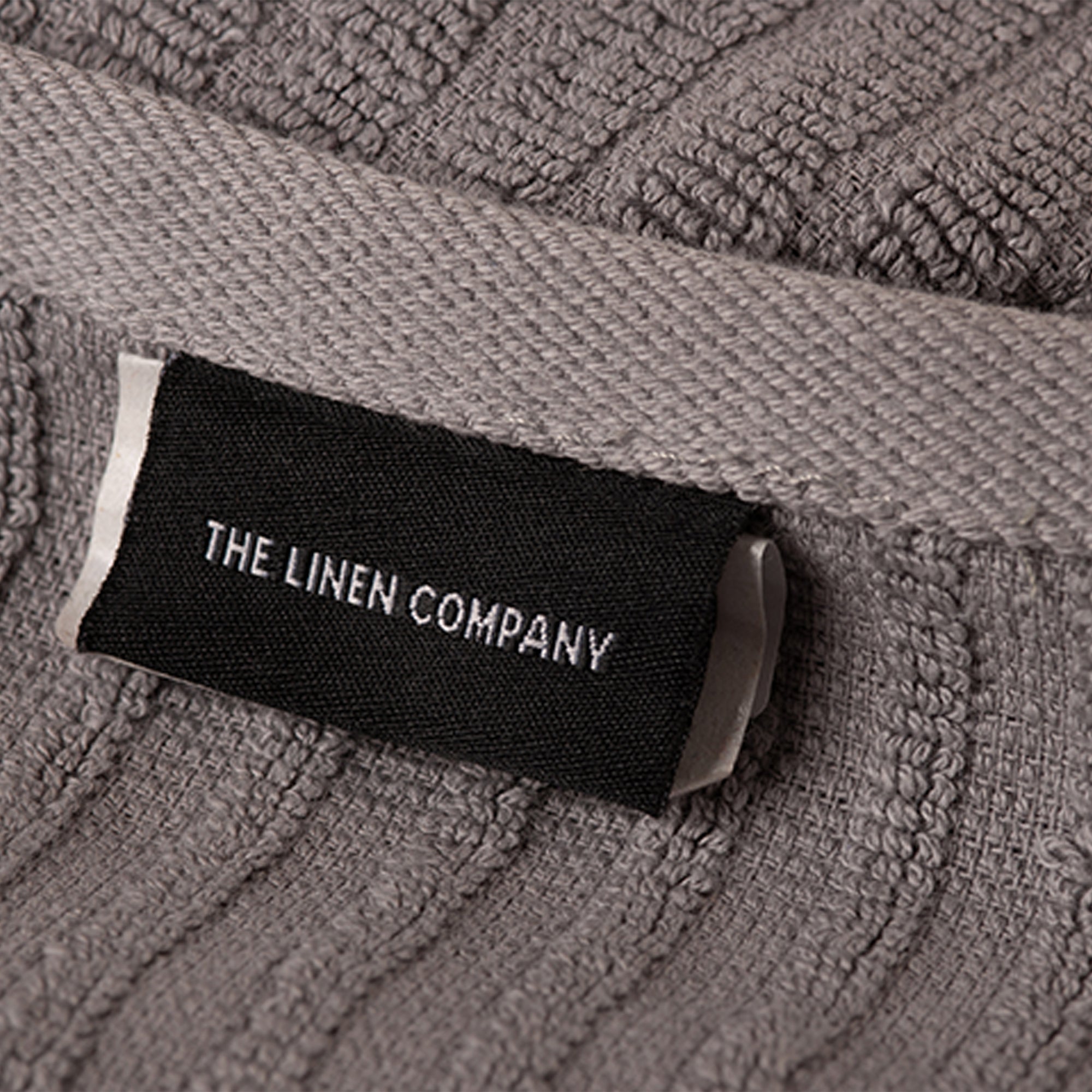 The Linen Company Towel Hand Silver Ribbed Mini Hand Towel