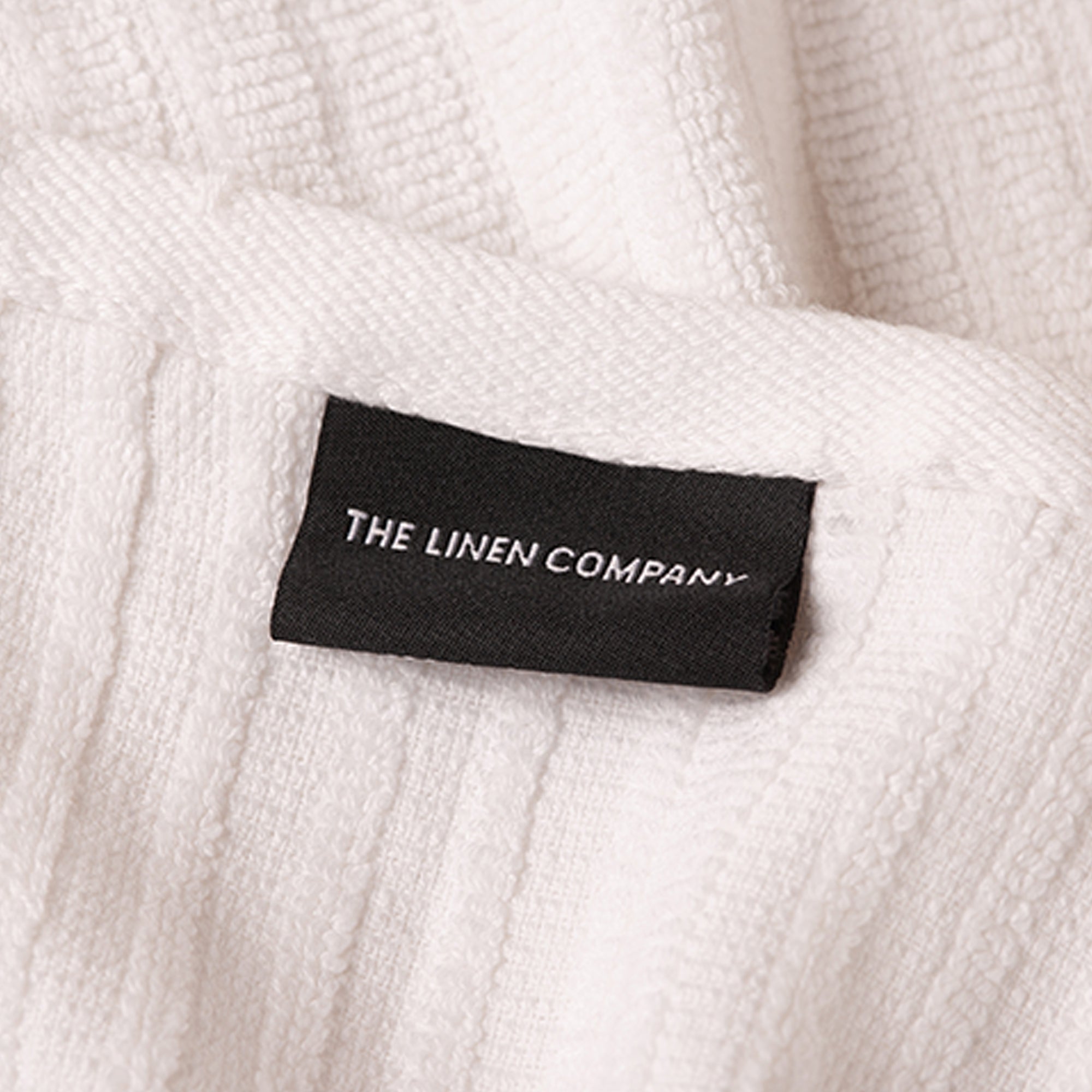 The Linen Company Towel Hand White Ribbed Mini Hand Towel