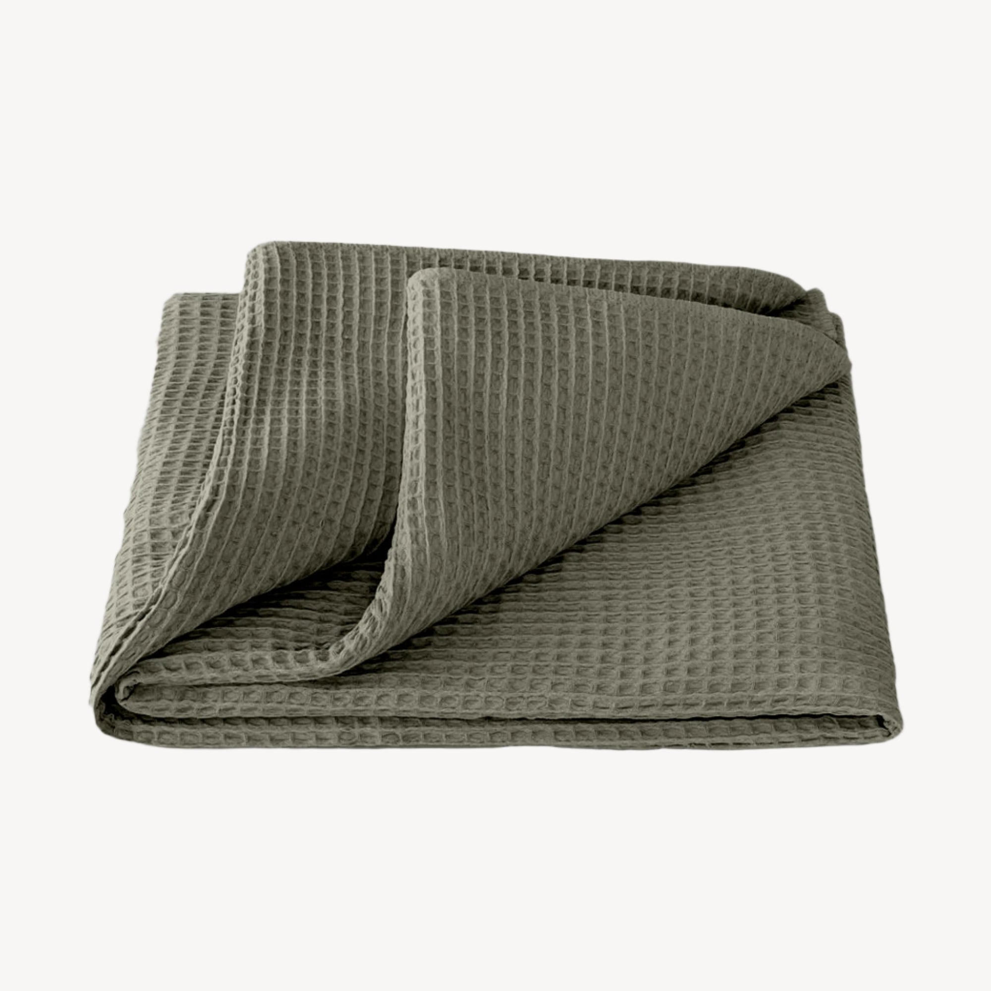 Olive Green Waffle Blanket-Luxe Edition