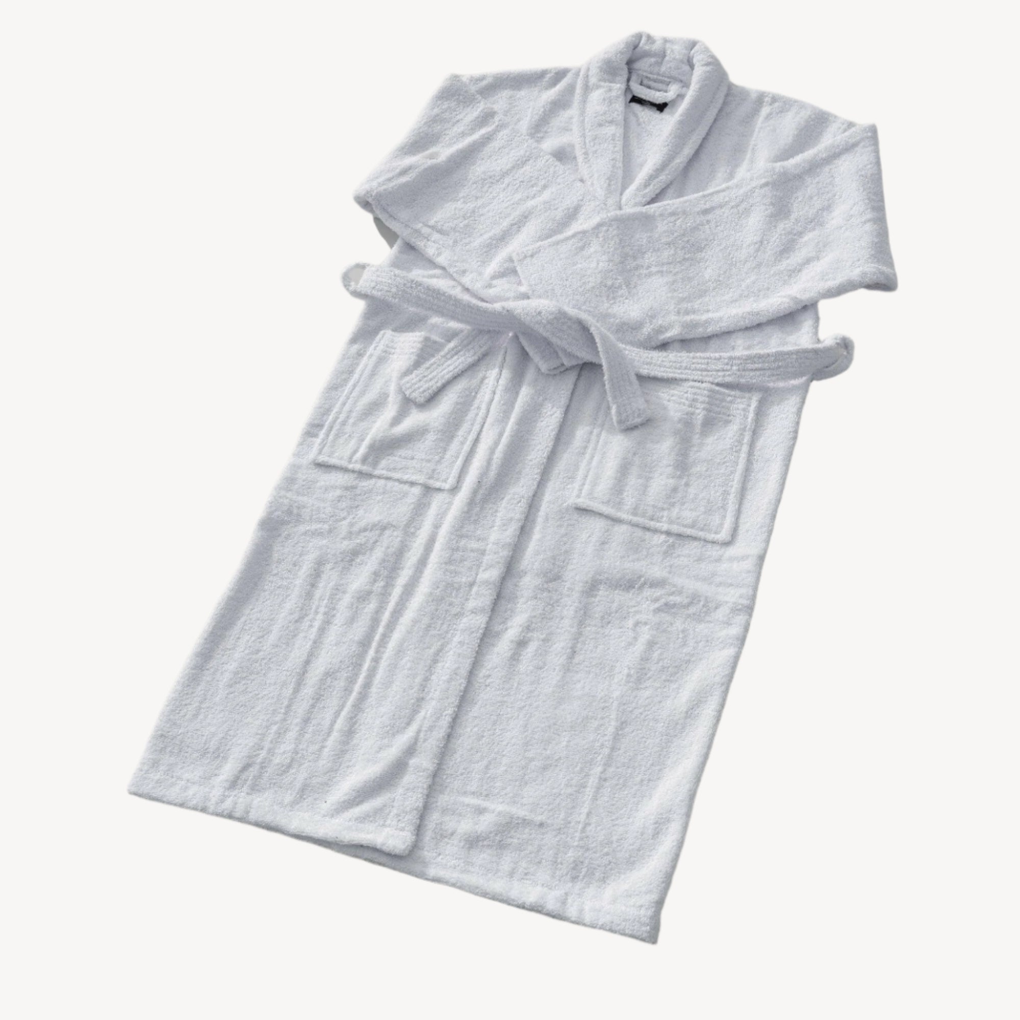 White Collared Bathrobe - THE LINEN COMPANY