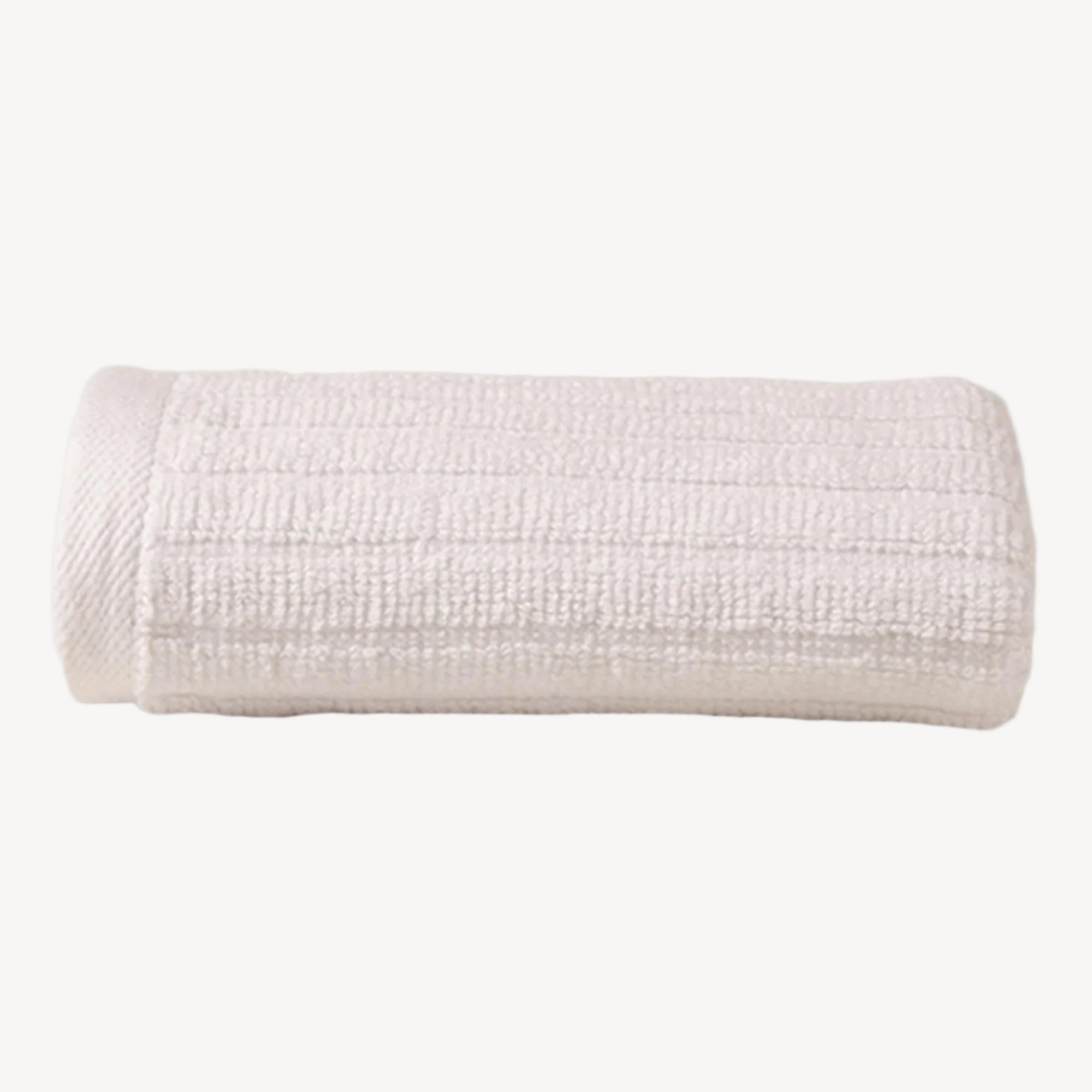 White Ribbed Hand Towel - THE LINEN COMPANY